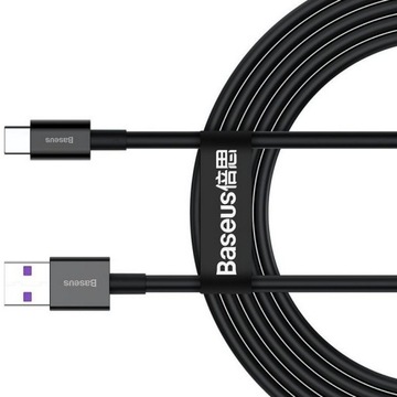 Kabel USB typ C USB-C type-C 6A 66W 2m SZYBKIE ŁADOWANIE długi przewód