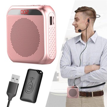 Портативная гарнитура Voice Megaph с микрофоном цвета розового золота