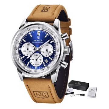 ZEGAREK BENYAR MĘSKI ELEGANCKI CHRONOGRAF +PUDEŁKO