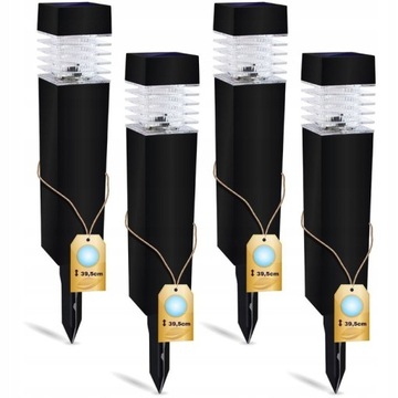 4x Lampa Solarna Ogrodowa LED Słupek Wbijana