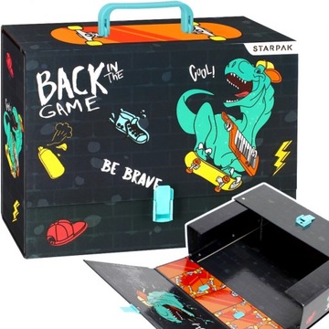 TECZKA Z RĄCZKĄ XXL GRUBA A4 DLA CHŁOPCA SKATE DINO DINOZAUR