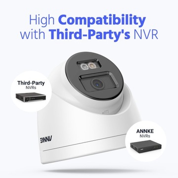 Annke 12MP HD IP-камера безопасности Poe 6K с двойной подсветкой