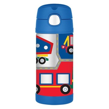 Termos dziecięcy ze słomką - pojazdy, 355ml Thermos
