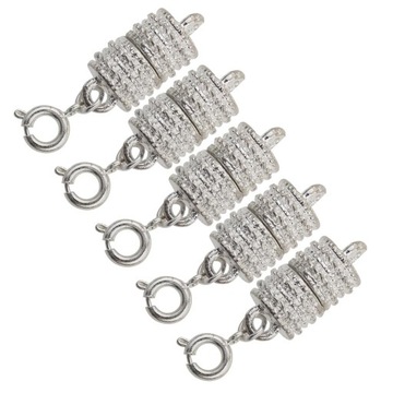 5шт Медный Магнит Круглый Шарик 8мм Белый Серебристый