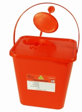 POJEMNIK na ODPADY MEDYCZNE MATERIAŁ SKAŻONY 5L
