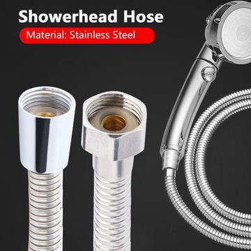 WĄŻ PRYSZNICOWY 300CM CHROM