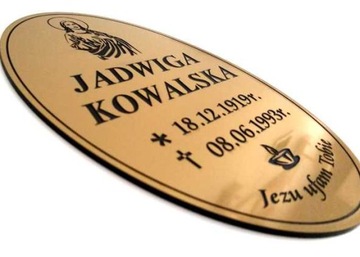 Табличка надгробная по индивидуальному заказу 100 см2