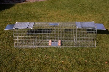 Живая ловушка Оцинкованная клетка ЛОВУШКА ДЛЯ ВЫДРЫ, ЛИСЫ, БОБРА, МУЖЧИН, Прочная, ДВУСТОРОННЯЯ