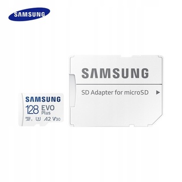 Карта памяти SAMSUNG EVO+ 128 ГБ micro SD 100 МБ/с EVO PLUS + адаптер