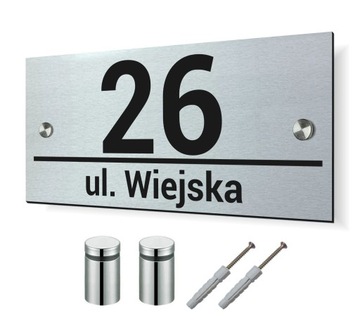 NUMER DOMU Tabliczka Adresowa na DOM Aluminium D