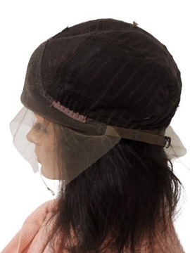 Peruka naturalna długa z grzywką chokolate mix Nessaja Kraków