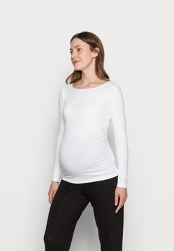 Bluzka ciążowa z długim rękawem, 3pak, czarny, biały, szary Anna Field S