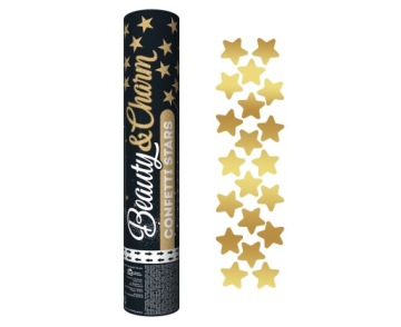 Конфеті пневматичні BEAUTY & CHARM золоті зірочки 30 см KP-ZG30 GODAN