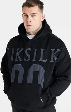 Bluza kangurka relaxed fit z logo Siksilk S