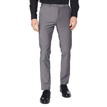 SPODNIE MĘSKIE SZARE ELEGANCKIE STYLOWE WYJŚCIOWE CHINOSY 36W/31L