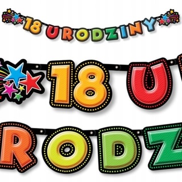 Baner 18 Urodziny Osiemnastka Dekoracja