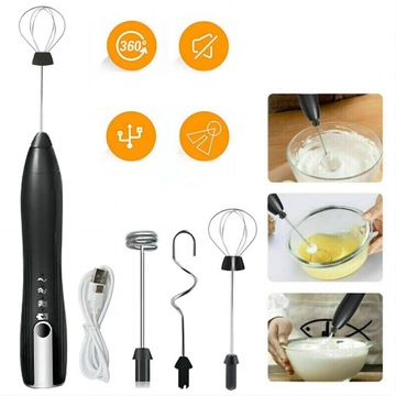 TRZEPACZKA UBIJACZKA DO JAJEK NACISKAĆ ZESTAW USB ZESTAW