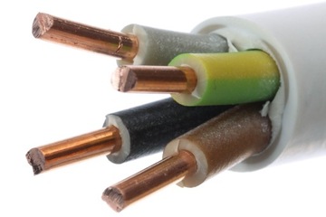 Przewód elektryczny YDY4x2,5 mm 750V okrągły 1m.
