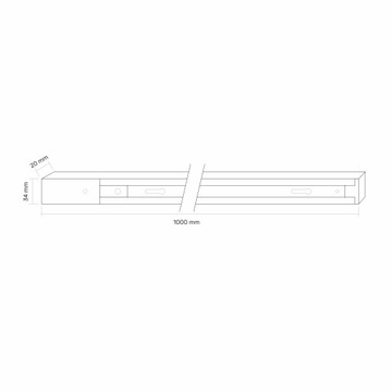 SZYNOPRZEWÓD BIAŁY 1m + 2x REFLEKTOR LED HALOGEN GU10 łatwy montaż