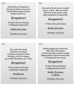 Srebrny obrazek na Komunię Jezus Pamiątka z grawerem - Srebro 999,95