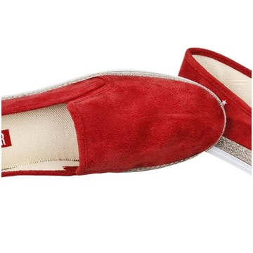 Trampki Slip On Big Star męskie czerwone wsuwane espadryle HH176007 43