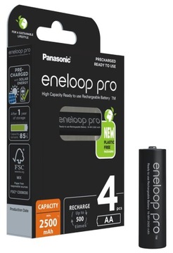 4x AKUMULATOR PANASONIC ENELOOP PRO AA R6 2500 mAh