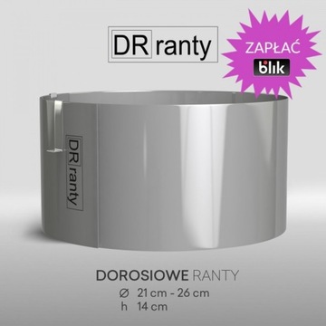 Rant h14 , 21-26 cm DR ranty bez podziałek