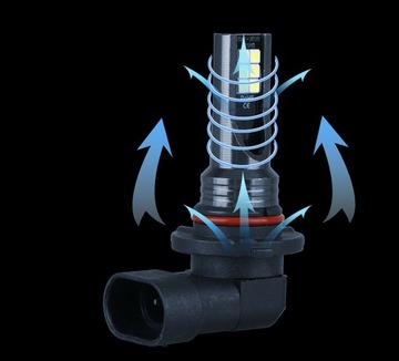 H8/H11 Светодиодная лампа 80Вт 360° 4000лм противотуманные фары 6500К 2 шт.