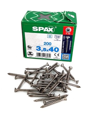 Wkręt SPAX ze stali nierdzewnej 3,5x40 A2 200 szt.