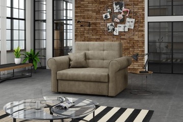 VIGA I SILVER jednoosobowa sofa fotel rozkładany