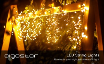 Садовые гирлянды 10м светодиодные 500X 2400K IP44 Теплые