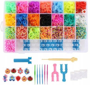 ZESTAW Gumki do bransoletek Loom Bands 1500 szt