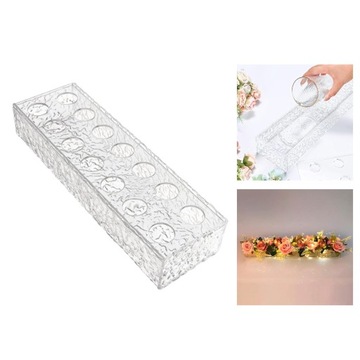 Прозрачная акриловая длинная ваза 35 см х 10 см х 6,5 см.