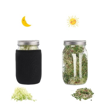 Kieliszek do kiełkowania zestaw 1000 ml słoik do kiełkowania ze szkła 2szt.