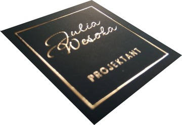Визитки CONVEX 3D GOLD PLATED, фольга МАТОВАЯ, 50 шт.