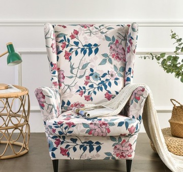 РАННИЙ ЧЕХОЛ НА СТУЛ ЦВЕТЫ ЛИСТЬЯ УЗОРЫ РЕЗИНКА