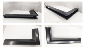 Решетка каминная правая LUFT 80x40x9 SF черная 2шт 800x400x90 металл