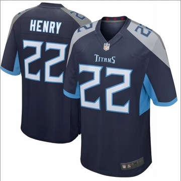 Granatowa koszulka De Futebol Americano Tennessee Titans Derrick Henry 2023