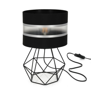 LAMPKA NOCNA STOŁOWA BIURKOWA DIAMENT Z ABAŻUREM