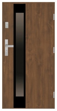 Drzwi zewnętrzne 68mm GI3 BLACK ORZECH 90 PRAWE