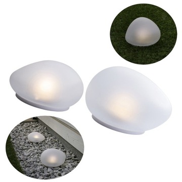 Solarna lampa LED KAMIEŃ 2 szt