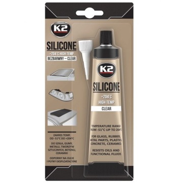 K2 Silikon Wysokotemperaturowy +204°C Bezbarw. 85g