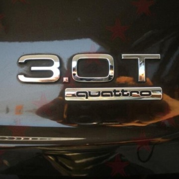 ЭМБЛЕМА AUDI QUATTRO ХРОМИРОВАННЫЙ ЗАДНИЙ КАПОТ A3 A4 A5 A6 A7 A8 TT Q3 Q5 Q7