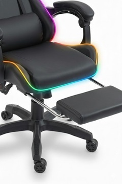 FOTEL GAMINGOWY LEDOWY KRZESŁO LED PREMIUM 7 KOLORÓW PILOT