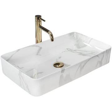 Umywalka DENIS MARMO nablatowa ceramiczna marmur
