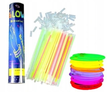 BRANSOLETKI FLUORESCENCYJNE XL 50 SZT. ŚWIECĄCE