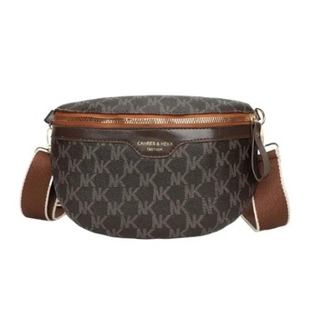 SASZETKA NERKA DAMSKA TOREBKA LISTONOSZKA NA RAMIĘ BRĄZOWA TORBA CROSSBODY
