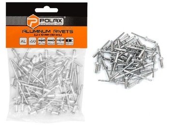 NITY ZRYWALNE ALUMINIOWE STALOWE DO NITOWNIC 3,2 x 10 MM 50 SZTUK POLAX