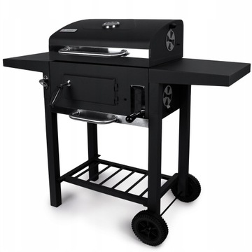 ПРОФЕССИОНАЛЬНЫЙ УГОЛЬНЫЙ САДОВЫЙ ГРИЛЬ + ПОЛКИ + ЗЕПЕЛЬНИК + КРЫШКА + РЕШЕТКА