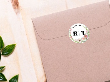 Naklejki ślubne Dziękujemy ślub 100 szt. wesele, Naklejki Personalizowane